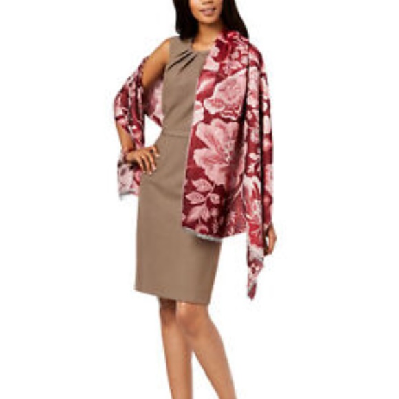 INC International Concepts Accessories Inc Metallic Jacquard Floral